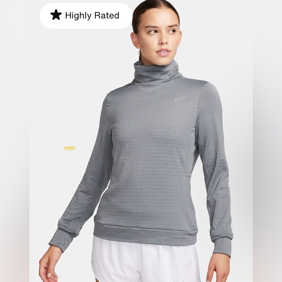Nike Tops - NWT Nike Therma-Fit Swift Element Long Sleeve Running Top - Smoke Grey